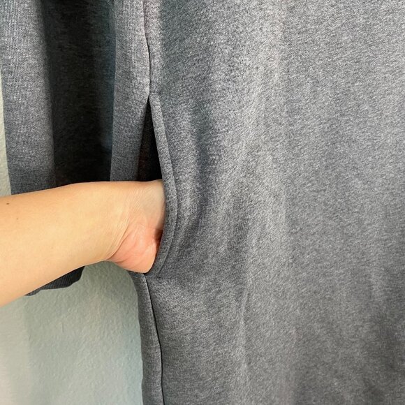 Pact Womens Small Gray Courtside Sweatshirt Dress Long Sleeve Organic Cotton - Picture 7 of 10